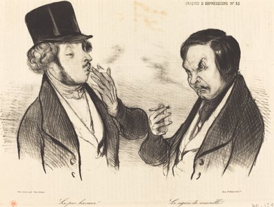 ¡El puro habano! El cigarro de Marsella de Honoré Daumier