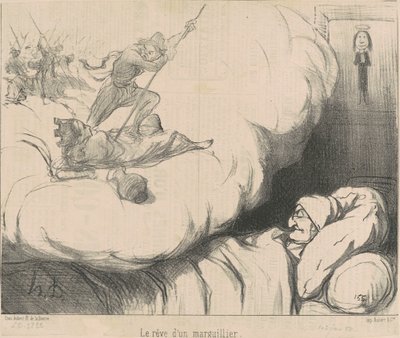 El sueño de un sacristán de Honoré Daumier
