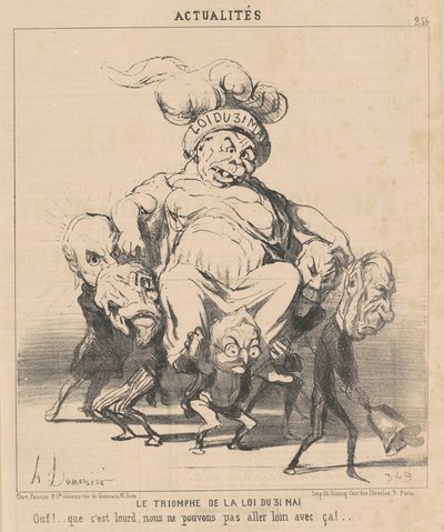 El triunfo de la ley del 31 de mayo de Honoré Daumier
