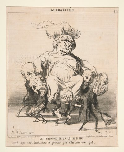 El triunfo de la ley del 31 de mayo, de Actualites de Honoré Daumier