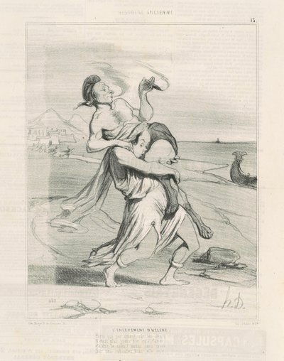 El rapto de Helena de Honoré Daumier