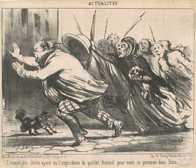 El enemigo de los perros que tuvo la imprudencia de Honoré Daumier