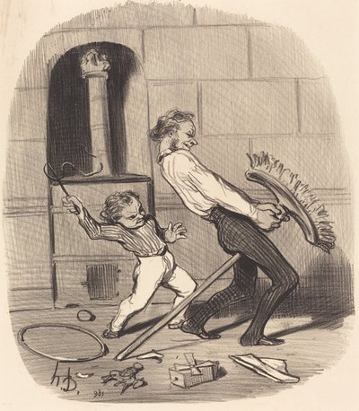 Lección de Equitación, Alta Escuela de Honoré Daumier