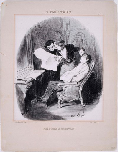 Los Buenos Burgueses- Cuando el periódico es demasiado interesante de Honoré Daumier