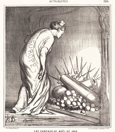 Los regalos de Navidad de 1868 de Honoré Daumier