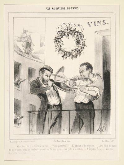 Los Músicos de París: Tono, tono, tono de Honoré Daumier