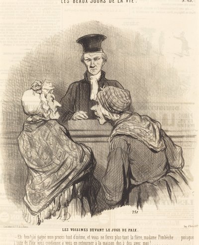 Las vecinas ante el juez de paz de Honoré Daumier