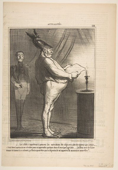 Los aliados se preparan para llevar a cabo las operaciones del asedio con más vigor..., 26 de febrero de 1855 de Honoré Daumier