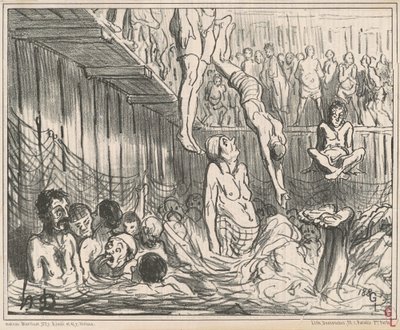 Los baños a cuatro centavos de Honoré Daumier