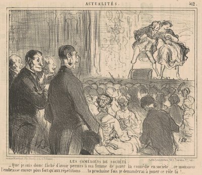 Los comediantes de sociedad de Honoré Daumier