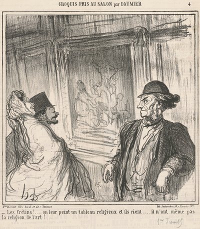 ¡Los cretinos! ... Les pintan un cuadro ... de Honoré Daumier