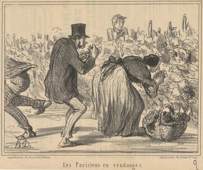 Los parisinos en vendimia de Honoré Daumier