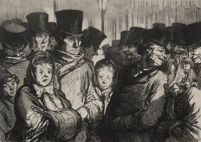 Los teatros: saliendo del drama y saliendo de los funámbulos de Honoré Daumier