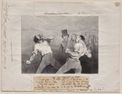 Lección de entendimiento en 1843 de Honoré Daumier