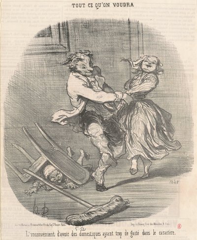 El inconveniente de tener sirvientes de Honoré Daumier