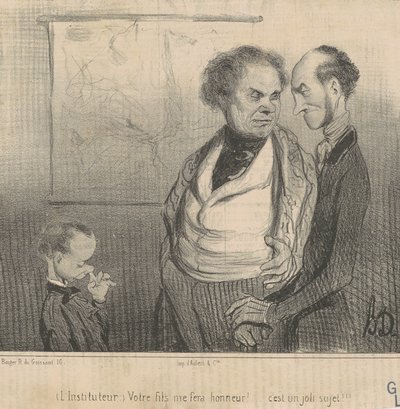 El maestro: ¡su hijo me hará honor! de Honoré Daumier