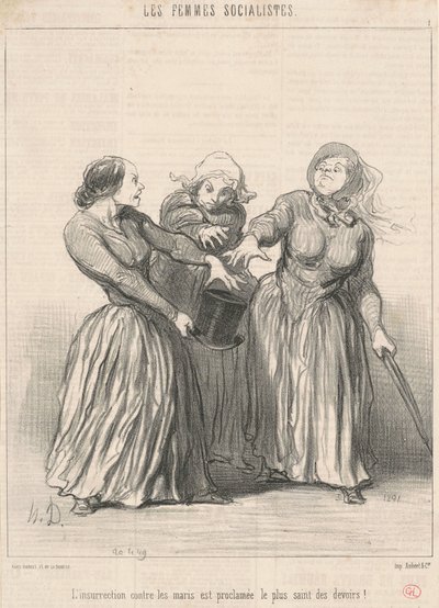La insurrección contra los maridos de Honoré Daumier