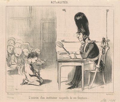 El interino de un maestro suspendido de Honoré Daumier