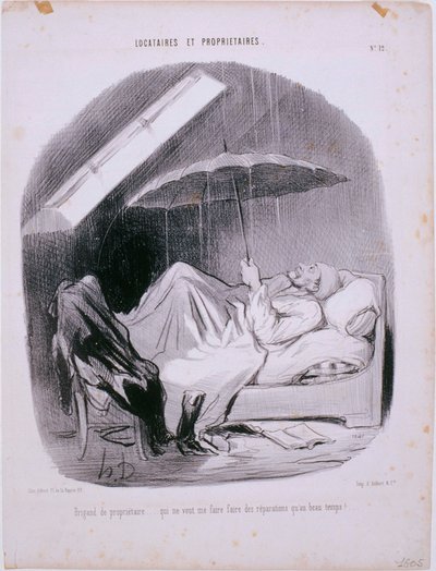 Inquilinos y Propietarios- ¡Propietario ladrón! de Honoré Daumier