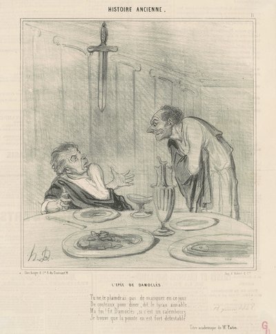 La espada de Damocles de Honoré Daumier