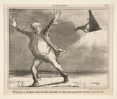 M. Babinet decidiendo ir y extinguirse de Honoré Daumier