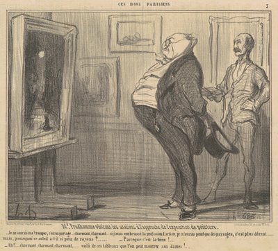 M. Prudhomme visitando los talleres de Honoré Daumier