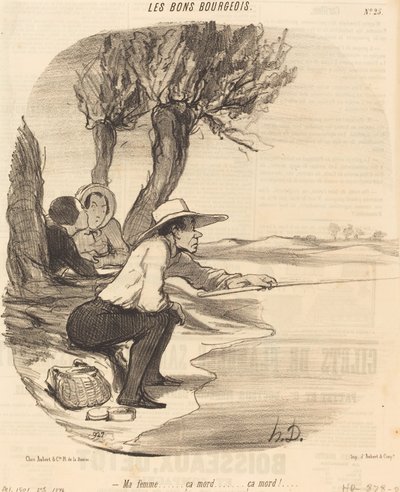Mi mujer... ¡muerde... muerde! de Honoré Daumier