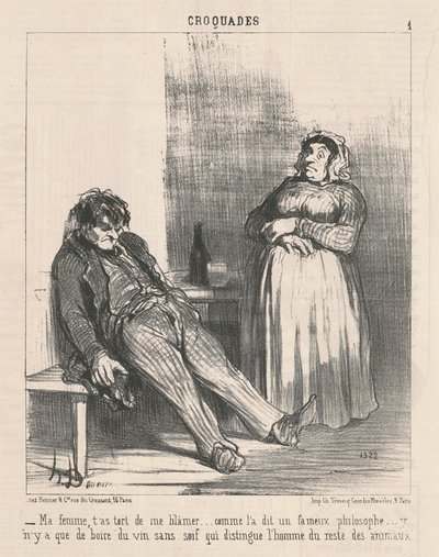 Esposa mía, tienes razón en culparme... de Honoré Daumier