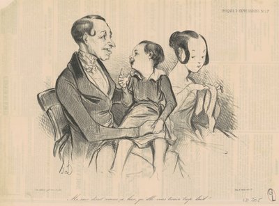 Mi hermana decía ayer que te encuentra demasiado feo de Honoré Daumier