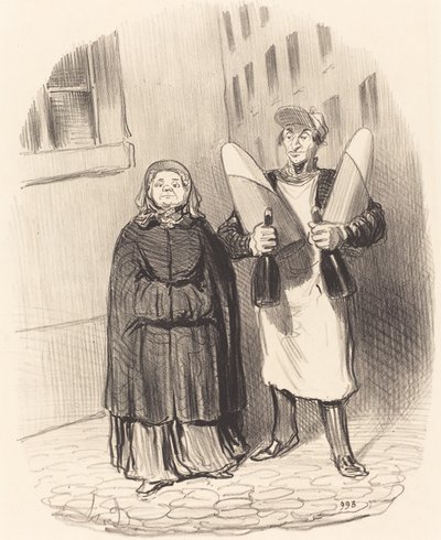 Madame Chapotard Preparándose para Hacer sus Confituras de Honoré Daumier