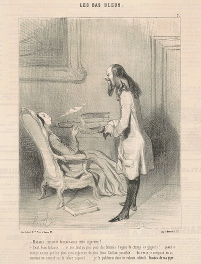 Señora, ¿cómo encuentra este cigarrillo? de Honoré Daumier