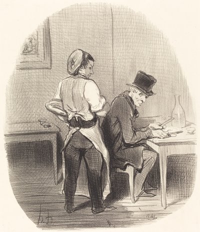 Pero, señor, le aseguro que es... ¡ternera!... de Honoré Daumier