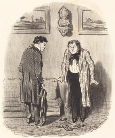 Pero cuando te digo que no puedo mover los pies... de Honoré Daumier