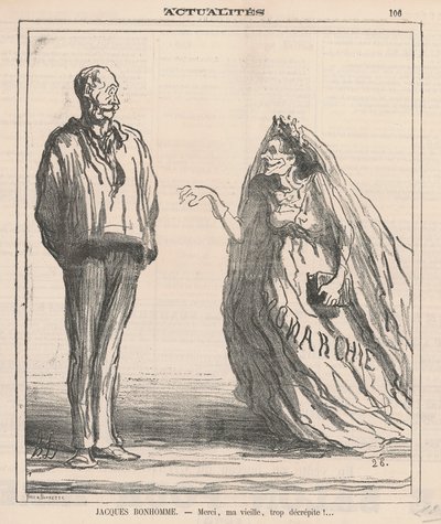 Gracias, mi vieja, demasiado decrépita! ... de Honoré Daumier