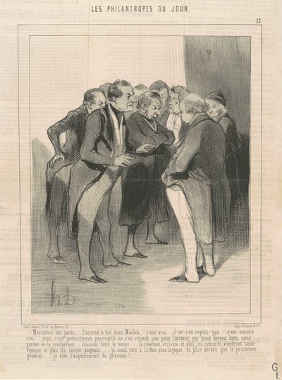 Señores del jurado ... el acusado mató a Jean Maclou ... de Honoré Daumier