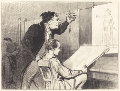 Misión Penosa y Delicada del Profesor de Dibujo... de Honoré Daumier