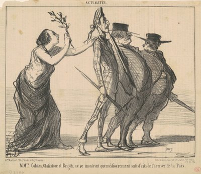 Sras. Cobden, Gladstone y Bright ... de Honoré Daumier
