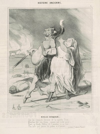Menelao vencedor de Honoré Daumier