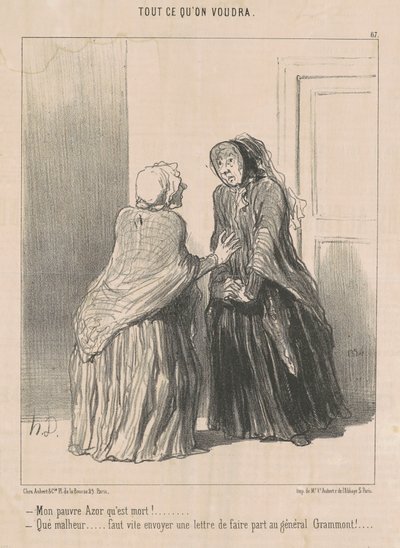 ¡Mi pobre Azor que ha muerto! ... de Honoré Daumier