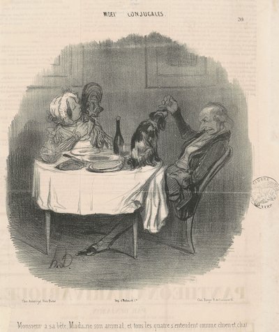 Señor tiene su bestia, Señora su animal... de Honoré Daumier