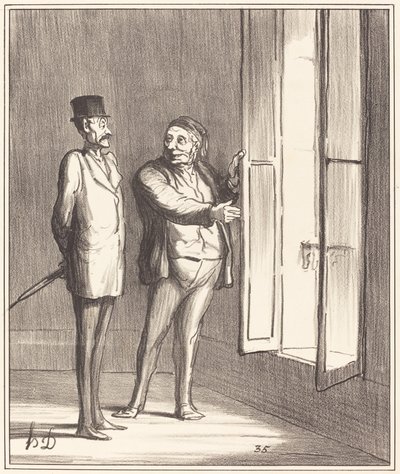 Monsieur estará muy bien aquí... de Honoré Daumier