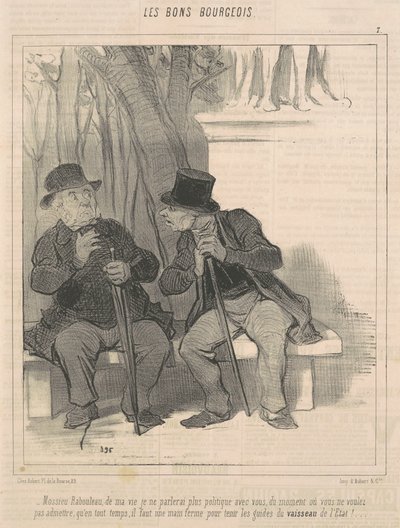 Mossieu Rabourdeau ... no hablaré más de política con usted ... de Honoré Daumier