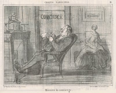 Monsieur el conserje de Honoré Daumier