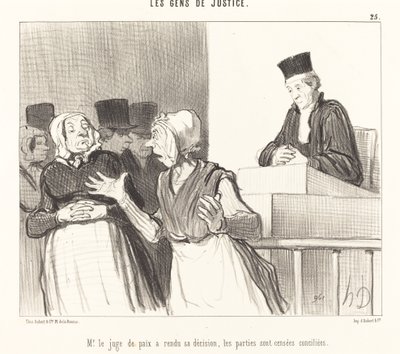 El juez de paz ha dado su decisión de Honoré Daumier