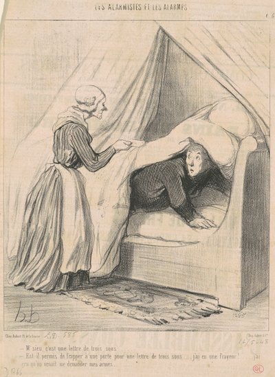 Señor, es una carta de tres centavos... de Honoré Daumier
