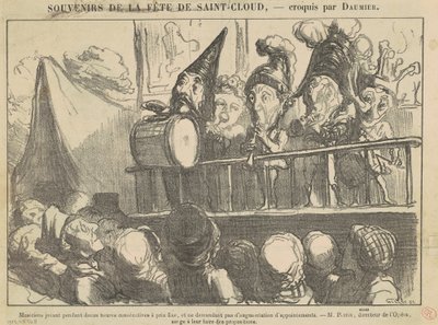 Músicos tocando durante doce horas de Honoré Daumier
