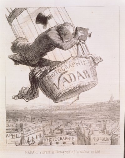 Nadar (1820-1910) elevando la fotografía a la altura del arte, publicado en 1862 de Honoré Daumier