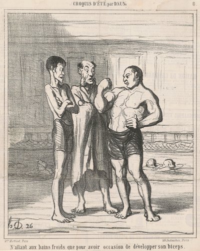 No yendo a los baños fríos que... de Honoré Daumier