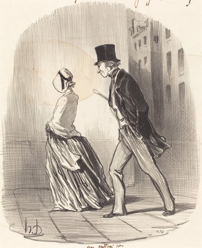No, señora, no la dejaré... de Honoré Daumier