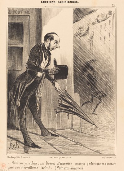 Nuevo paraguas, por Brevet... de Honoré Daumier